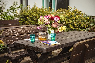 Terrasse der WG Leuchtturm