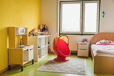 Ein Kinderzimmer in der Kinderwhngruppe